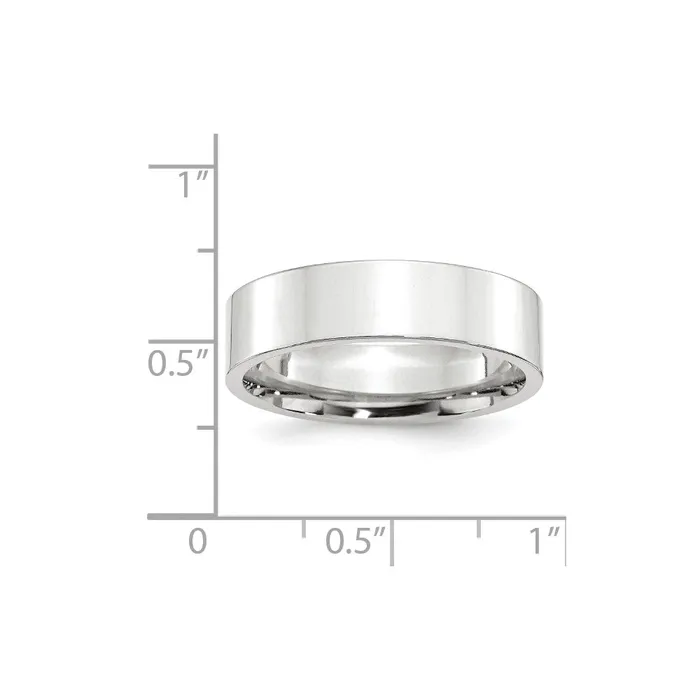 Rings Solid 14K White Gold 6mm Standard Flat Comfort Fit MensWomens Wedding Band Ring Size 6 Goldia Rings Solid 14K White Gold 6mm Standard Flat Comfort Fit MensWomens Wedding Band Ring Size 6 Goldia
