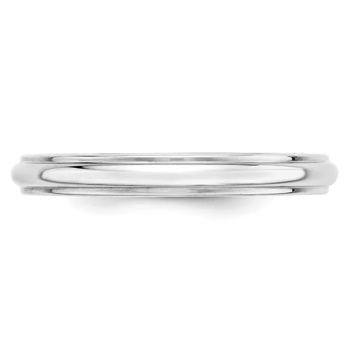 Rings Solid 18K White Gold 3mm Half Round with Edge MensWomens Wedding Band Ring Size 55 Goldia Rings Solid 18K White Gold 3mm Half Round with Edge MensWomens Wedding Band Ring Size 55 Goldia