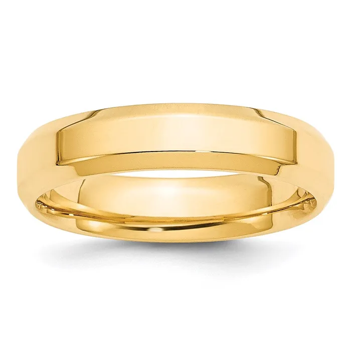Rings Solid 18K Yellow Gold 5mm Bevel Edge Comfort Fit MensWomens Wedding Band Ring Size 85 Goldia Rings Solid 18K Yellow Gold 5mm Bevel Edge Comfort Fit MensWomens Wedding Band Ring Size 85 Goldia