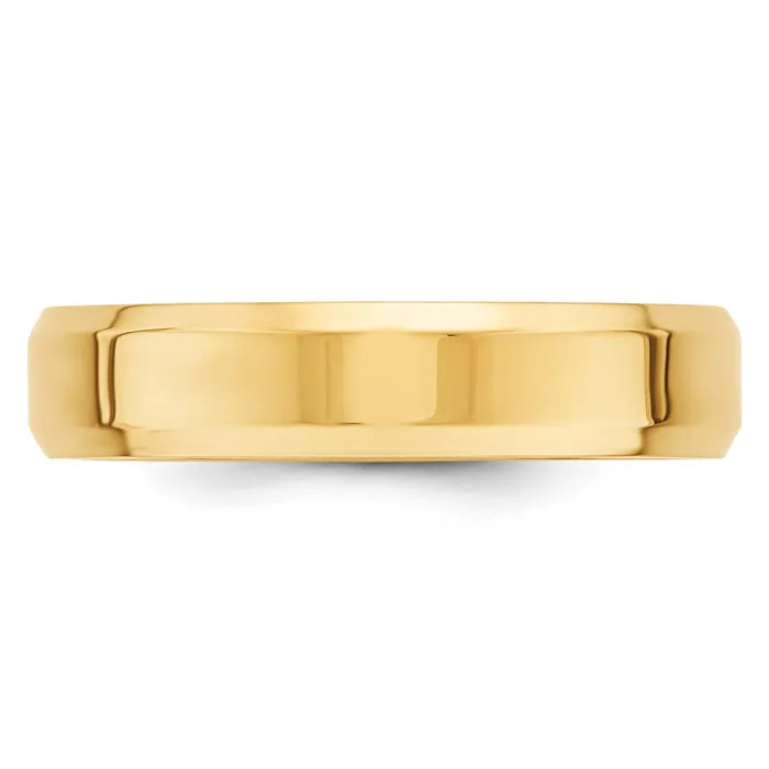 Rings Solid 18K Yellow Gold 5mm Bevel Edge Comfort Fit MensWomens Wedding Band Ring Size 85 Goldia Rings Solid 18K Yellow Gold 5mm Bevel Edge Comfort Fit MensWomens Wedding Band Ring Size 85 Goldia
