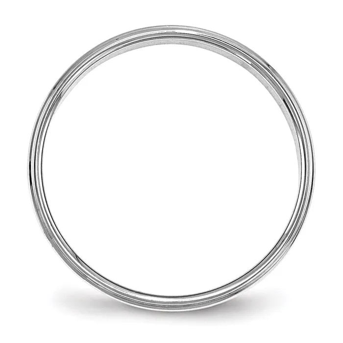 Solid 10K White Gold 4mm Flat with Step Edge MensWomens Wedding Band Ring Size 115 Goldia Rings Solid 10K White Gold 4mm Flat with Step Edge MensWomens Wedding Band Ring Size 115 Goldia Rings