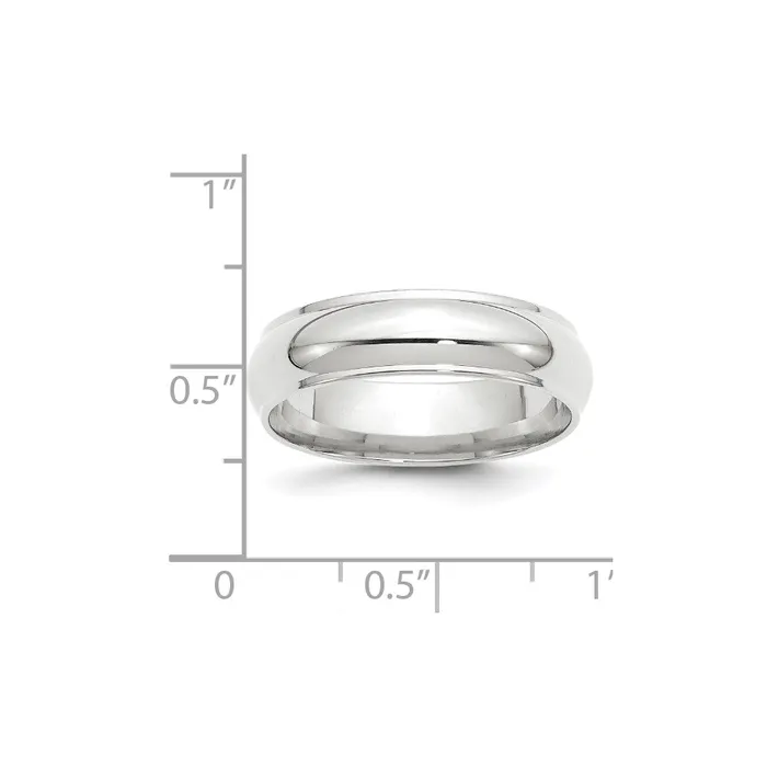 Solid 10K White Gold 6mm Half Round with Edge MensWomens Wedding Band Ring Size 4 Goldia Rings Solid 10K White Gold 6mm Half Round with Edge MensWomens Wedding Band Ring Size 4 Goldia Rings