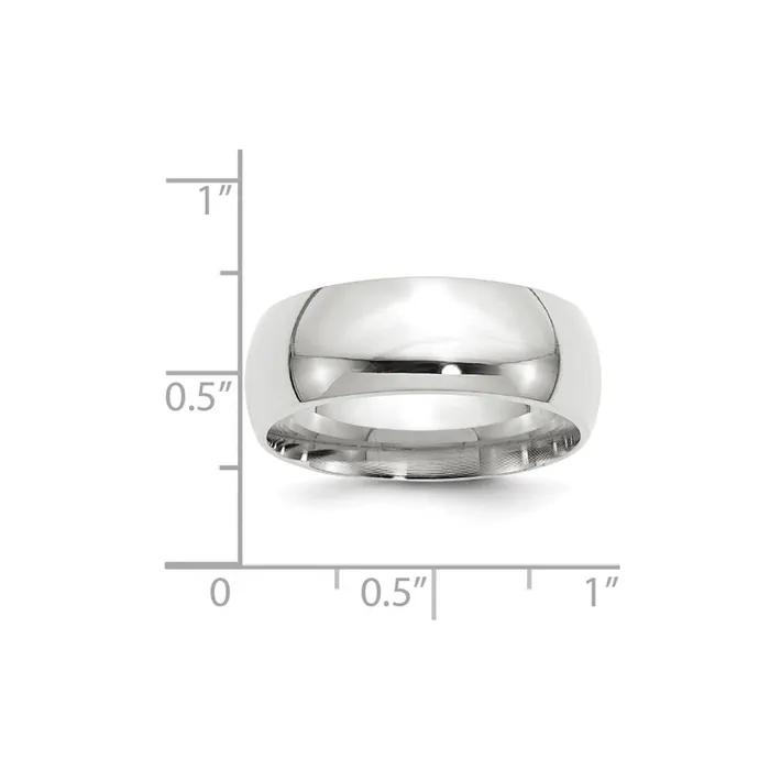 Solid 10K White Gold 8mm Standard Comfort Fit MensWomens Wedding Band Ring Size 14 Goldia Rings Solid 10K White Gold 8mm Standard Comfort Fit MensWomens Wedding Band Ring Size 14 Goldia Rings