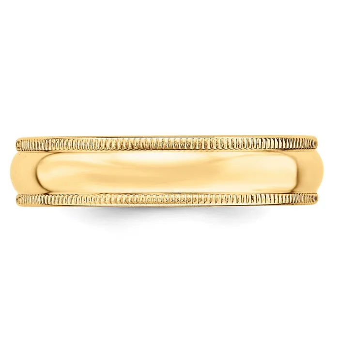 Solid 10K Yellow Gold 5mm Light Weight Milgrain Half Round MensWomens Wedding Band Ring Size 85 Goldia Rings Solid 10K Yellow Gold 5mm Light Weight Milgrain Half Round MensWomens Wedding Band Ring Size 85 Goldia Rings