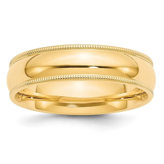 Solid 10K Yellow Gold 6mm Milgrain Comfort Fit MensWomens Wedding Band Ring Size 12 Goldia Rings Solid 10K Yellow Gold 6mm Milgrain Comfort Fit MensWomens Wedding Band Ring Size 12 Goldia Rings