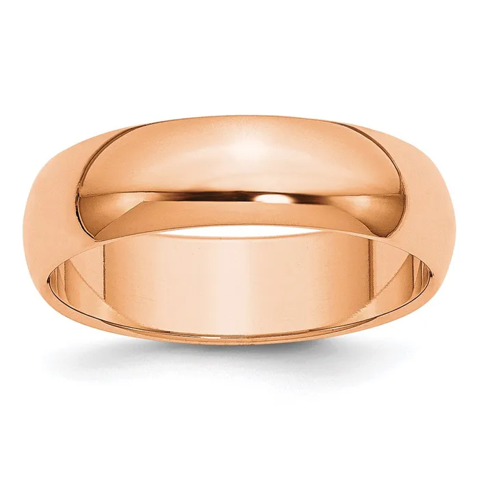 Solid 10K Yellow Gold Rose Gold 6mm HalfRound Wedding MensWomens Wedding Band Ring Size 75 Goldia Rings Solid 10K Yellow Gold Rose Gold 6mm HalfRound Wedding MensWomens Wedding Band Ring Size 75 Goldia Rings