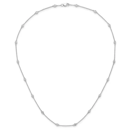 Solid 14K Gold 13 Ct Lab Grown Diamond VSSI D E F Station Necklace goldiacomau Necklaces