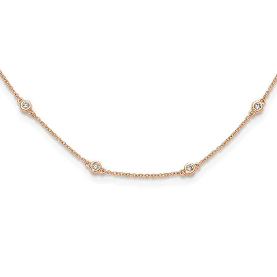 Solid 14K Gold 13 Ct Lab Grown Diamond VSSI D E F Station Necklace goldiacomau Necklaces