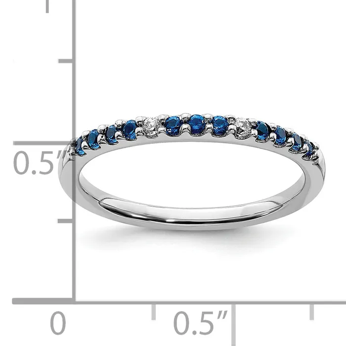 Solid 14k White Gold Simulated CZ Initial G Ring Goldia Rings