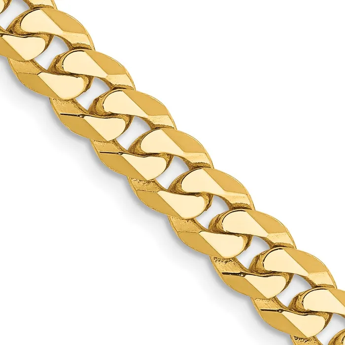 Solid 14K Yellow Gold 20 inch 575mm Flat Beveled Curb with Lobster Clasp Chain Necklace MDS Necklaces Solid 14K Yellow Gold 20 inch 575mm Flat Beveled Curb with Lobster Clasp Chain Necklace MDS Necklaces