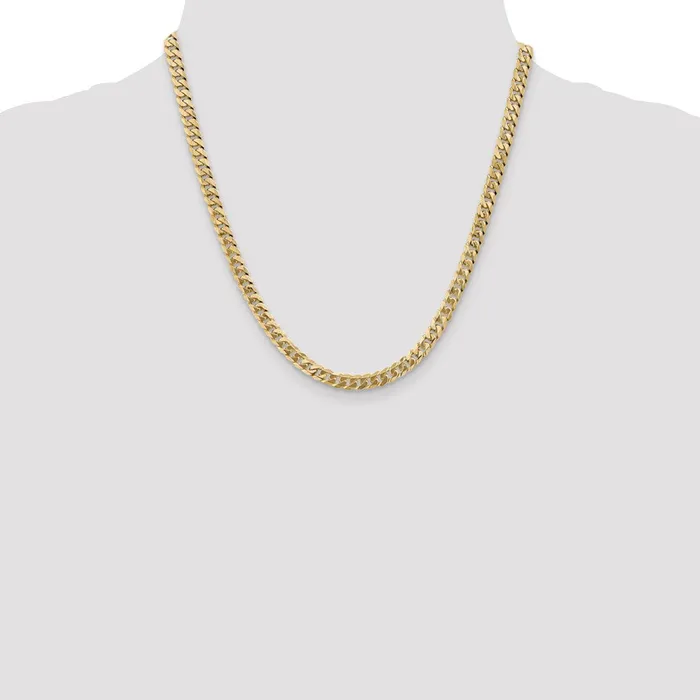 Solid 14K Yellow Gold 20 inch 575mm Flat Beveled Curb with Lobster Clasp Chain Necklace MDS Necklaces Solid 14K Yellow Gold 20 inch 575mm Flat Beveled Curb with Lobster Clasp Chain Necklace MDS Necklaces