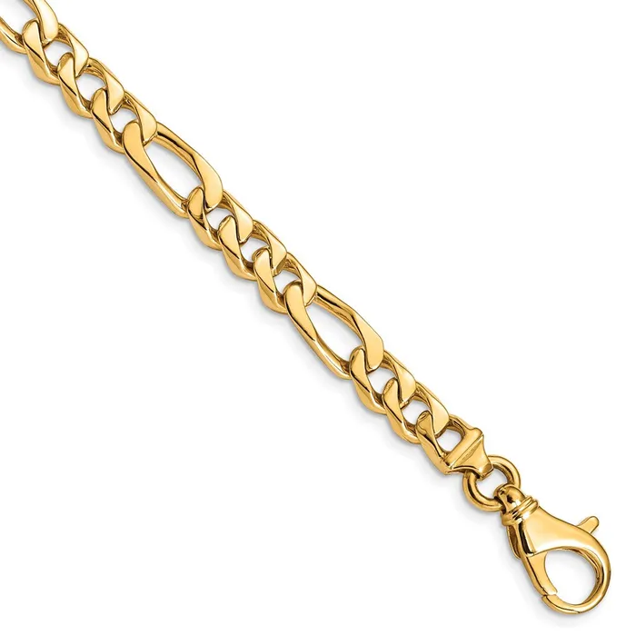 Solid 14K Yellow Gold 24 inch 65mm Hand Polished Fancy Link with Fancy Lobster Clasp Chain Necklace MDS Necklaces Solid 14K Yellow Gold 24 inch 65mm Hand Polished Fancy Link with Fancy Lobster Clasp Chain Necklace MDS Necklaces
