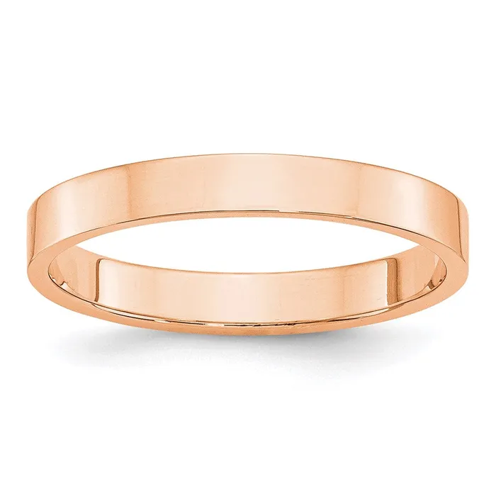 Solid 14K Yellow Gold Rose Gold 3mm Light Weight Flat MensWomens Wedding Band Ring Size 7 Goldia Rings Solid 14K Yellow Gold Rose Gold 3mm Light Weight Flat MensWomens Wedding Band Ring Size 7 Goldia Rings