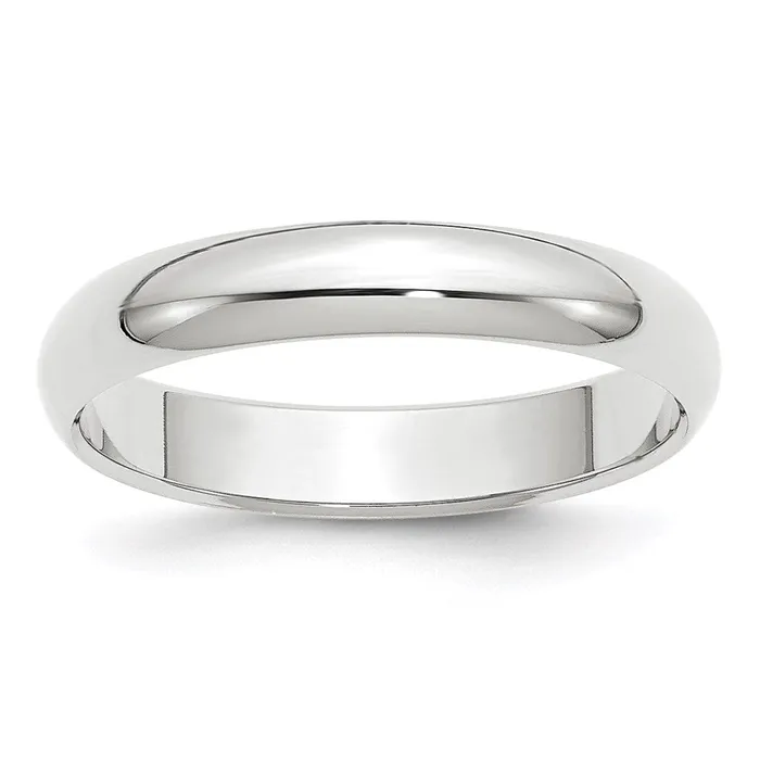 Solid 14K Yellow Gold White Gold 4mm HalfRound MensWomens Wedding Band Ring Size 6 Goldia Rings Solid 14K Yellow Gold White Gold 4mm HalfRound MensWomens Wedding Band Ring Size 6 Goldia Rings