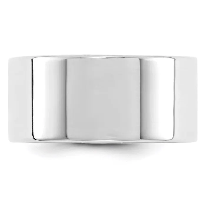 Solid 18K White Gold 10mm Light Weight Flat MensWomens Wedding Band Ring Size 135 Goldia Rings Solid 18K White Gold 10mm Light Weight Flat MensWomens Wedding Band Ring Size 135 Goldia Rings