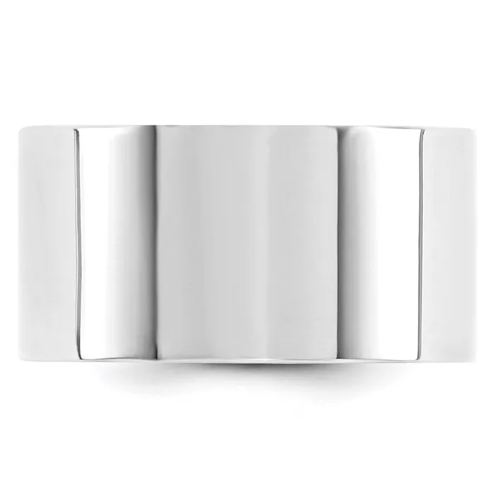 Solid 18K White Gold 12mm Standard Flat Comfort Fit MensWomens Wedding Band Ring Size 8 Goldia Rings Solid 18K White Gold 12mm Standard Flat Comfort Fit MensWomens Wedding Band Ring Size 8 Goldia Rings