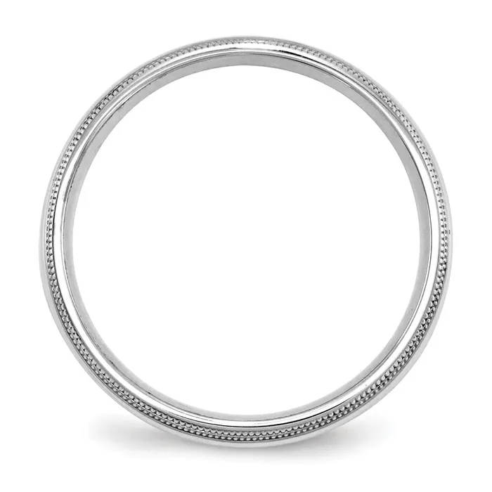 Solid 18K White Gold 5mm Double Milgrain Comfort Fit MensWomens Wedding Band Ring Size 45 Goldia Rings Solid 18K White Gold 5mm Double Milgrain Comfort Fit MensWomens Wedding Band Ring Size 45 Goldia Rings