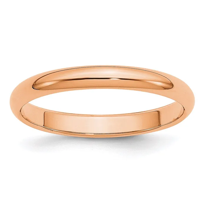 Solid 18K Yellow Gold Rose Gold 3mm HalfRound Wedding MensWomens Wedding Band Ring Size 45 Goldia Rings Solid 18K Yellow Gold Rose Gold 3mm HalfRound Wedding MensWomens Wedding Band Ring Size 45 Goldia Rings