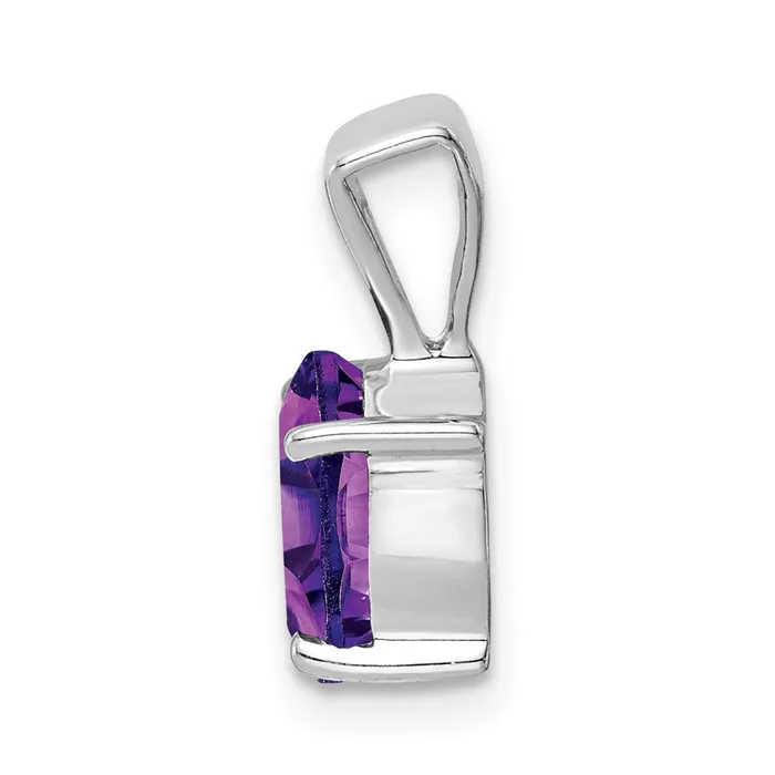 Sterling Silver Rhodiumplated Amethyst Pendant Goldia Necklaces