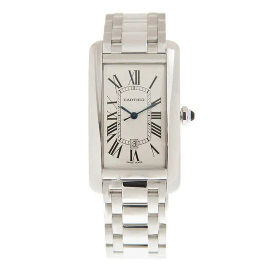 Watches JMS always Original Cartier Tank Americaine Automatic White Dial Ladies Watch W26055L1 Watches JMS always Original Cartier Tank Americaine Automatic White Dial Ladies Watch W26055L1