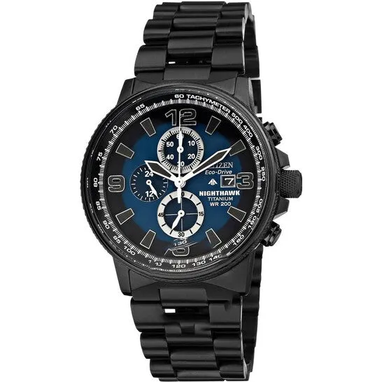 Watches JMS always Original Citizen Eco Drive Nighthawk Blue Dial Black IP Titanium Mens Watch CA050557L Watches JMS always Original Citizen Eco Drive Nighthawk Blue Dial Black IP Titanium Mens Watch CA050557L