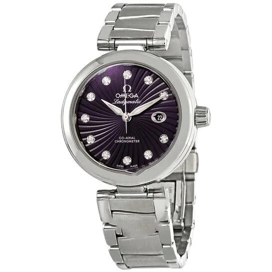 Watches JMS always Original Omega De Ville Purple Diamond Dial Automatic Ladies Watch 42530342060001 Watches JMS always Original Omega De Ville Purple Diamond Dial Automatic Ladies Watch 42530342060001