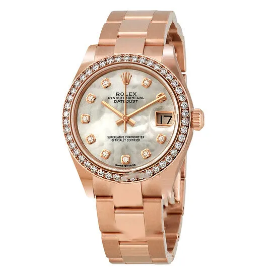 Watches JMS always Original Rolex Datejust 31 Automatic Mother of Pearl Diamond Dial Ladies 18 ct Everose Gold President Watch 278285MDP Watches JMS always Original Rolex Datejust 31 Automatic Mother of Pearl Diamond Dial Ladies 18 ct Everose Gold President Watch 278285MDP