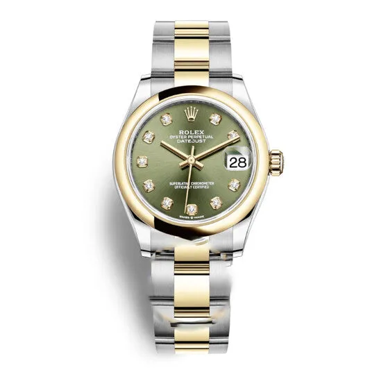 Watches JMS always Original Rolex Datejust 31 Olive Green Diamond Dial Ladies Oyster Watch 278243GNDO Watches JMS always Original Rolex Datejust 31 Olive Green Diamond Dial Ladies Oyster Watch 278243GNDO