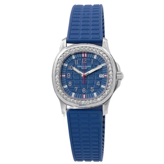 Watches Original Preowned Patek Philippe Aquanaut Quartz Diamond Blue Dial Ladies Watch 5067A014 JMS always